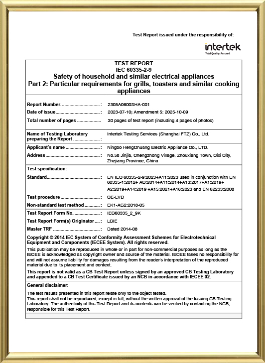 Ningbo Hengchuang Electric Appliance Co., Ltd.